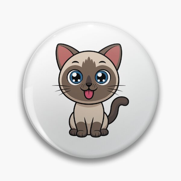 Item preview, Cute Kawaii Siamese Cat Cartoon - Chibi Kitty designed and sold by debbiebento.