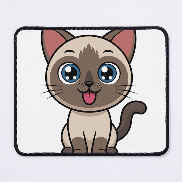 Item preview, Cute Kawaii Siamese Cat Cartoon - Chibi Kitty designed and sold by debbiebento.