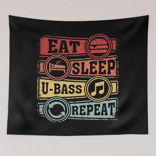 Item preview, Eat Sleep U-bass Repeat designed and sold by GabbyKash.