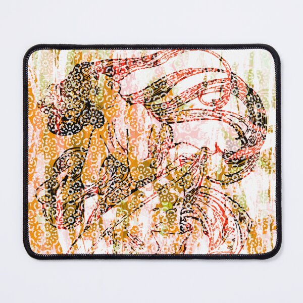 Item preview, ALPHONSE MUCHA FLORAL ABSTRACTION. ORANGE/RED/GREEN. designed and sold by 5hertz.
