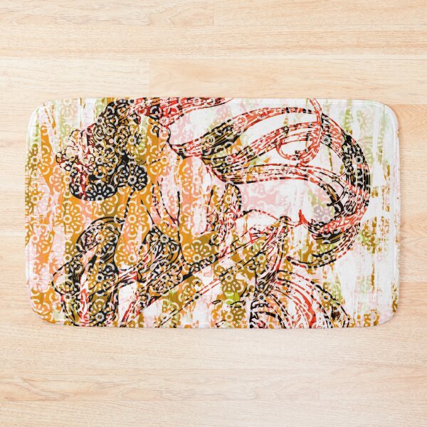 Item preview, ALPHONSE MUCHA FLORAL ABSTRACTION. ORANGE/RED/GREEN. designed and sold by 5hertz.