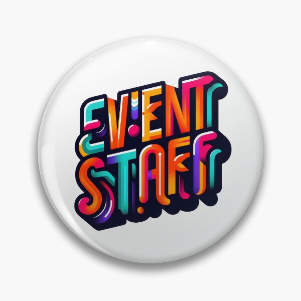 Item preview, Colorful Event Staff Gradient Typography designed and sold by Apex Designs.