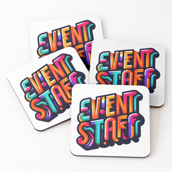 Item preview, Colorful Event Staff Gradient Typography designed and sold by Apex Designs.
