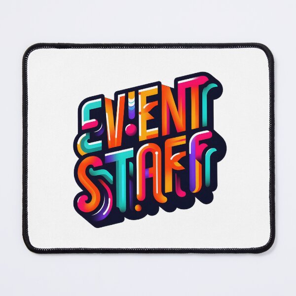 Item preview, Colorful Event Staff Gradient Typography designed and sold by Apex Designs.