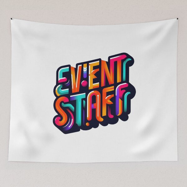 Item preview, Colorful Event Staff Gradient Typography designed and sold by Apex Designs.
