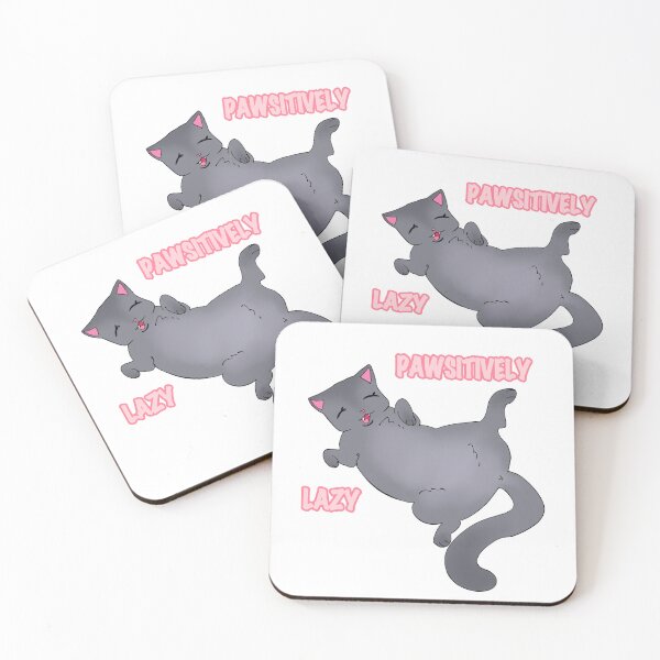 Item preview, Pawsitively Lazy Grey Cat designed and sold by applezilla.