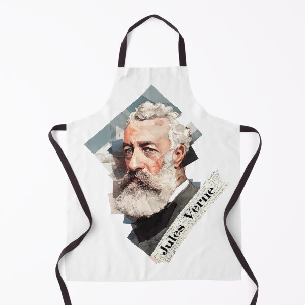 Item preview, Jules Verne – Literary Collage Portrait Art Print | Science Fiction Adventure Poster designed and sold by OzzFrequency.