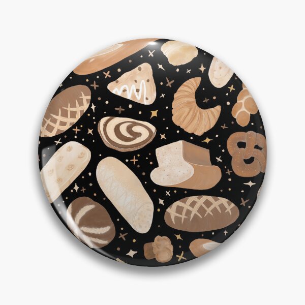 Item preview, Bread Pattern - Different Types of Bread - black background designed and sold by EcoElsa.