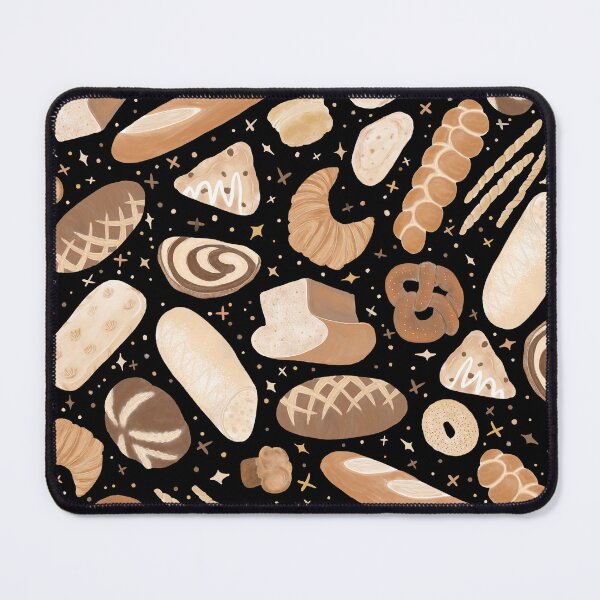 Item preview, Bread Pattern - Different Types of Bread - black background designed and sold by EcoElsa.