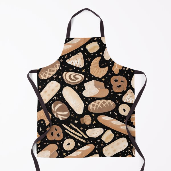Item preview, Bread Pattern - Different Types of Bread - black background designed and sold by EcoElsa.