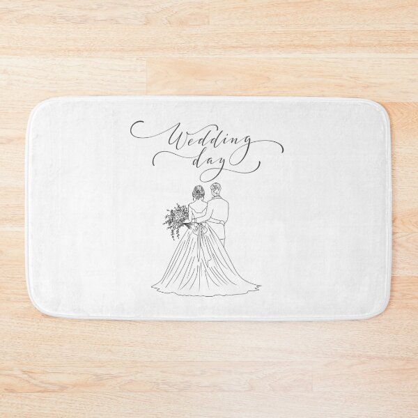 Item preview, Elegant Wedding Day Line Art designed and sold by EverAfterPrints.