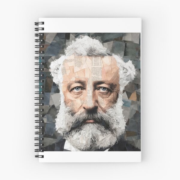 Artikelvorschau, Jules Verne – Literarisches Collage-Porträt als Kunstdruck | Science-Fiction-Abenteuerposter entworfen und verkauft von OzzFrequency.