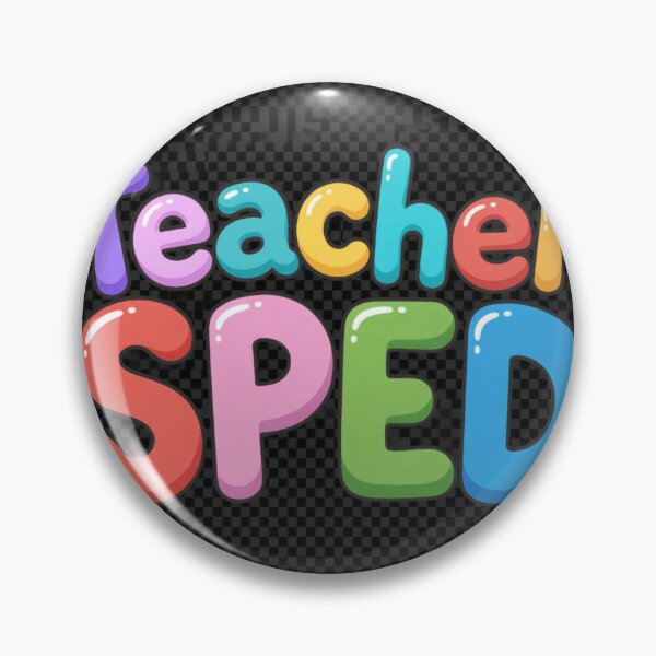 Item preview, “SPED Teacher – Colorful Bubble Letters” designed and sold by Petringo.