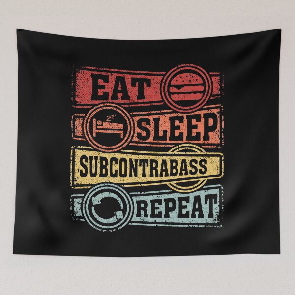 Item preview, Eat Sleep Subcontrabass Repeat designed and sold by GabbyKash.
