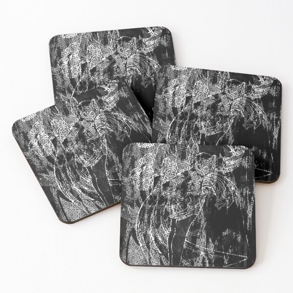 Item preview, ALPHONSE MUCHA FLORAL ABSTRACTION. BLACK/WHITE. designed and sold by 5hertz.