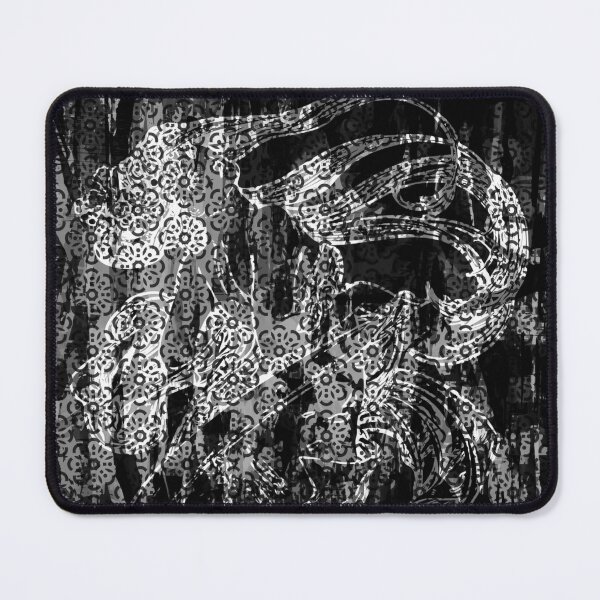 Item preview, ALPHONSE MUCHA FLORAL ABSTRACTION. BLACK/WHITE. designed and sold by 5hertz.