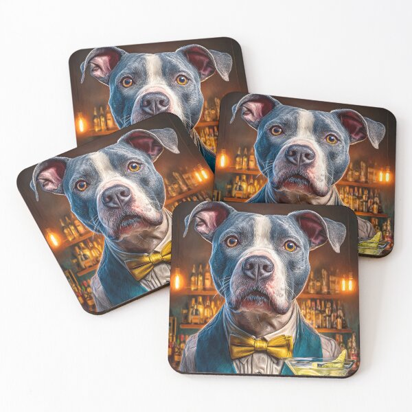 Item preview, Stylish Dog Bartender with a Cocktail Drink designed and sold by Artessie.