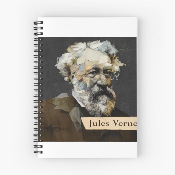 Item preview, Jules Verne – Literary Collage Portrait Art Print | Science Fiction Adventure Poster designed and sold by OzzFrequency.