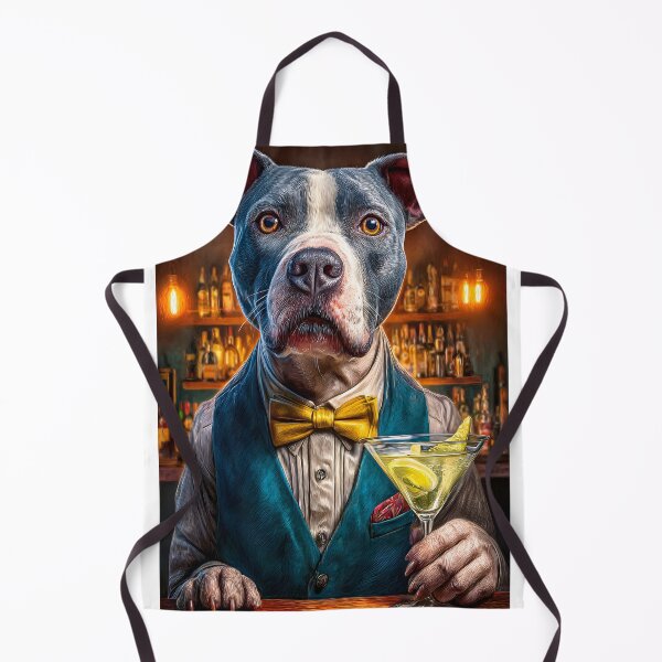 Item preview, Stylish Dog Bartender with a Cocktail Drink designed and sold by Artessie.