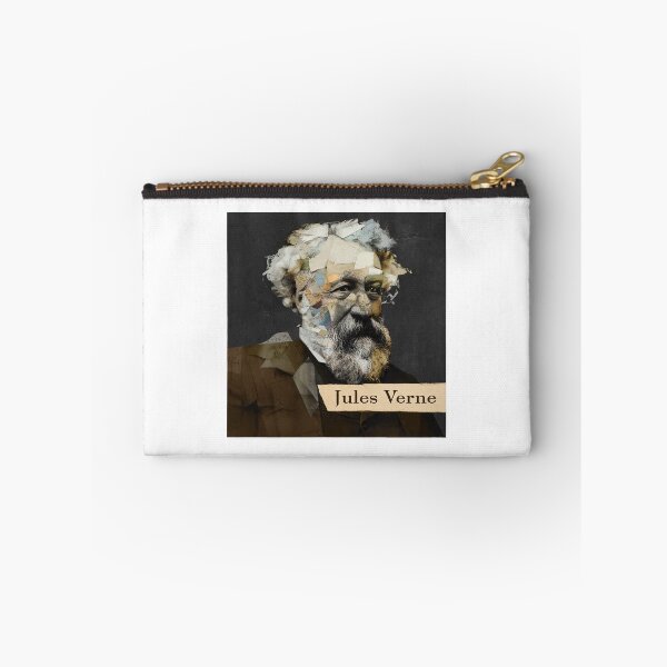 Item preview, Jules Verne – Literary Collage Portrait Art Print | Science Fiction Adventure Poster designed and sold by OzzFrequency.