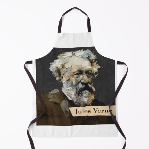 Item preview, Jules Verne – Literary Collage Portrait Art Print | Science Fiction Adventure Poster designed and sold by OzzFrequency.