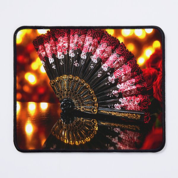 Item preview, Ornate Fan with Red Butterflies designed and sold by CyndiEpps.