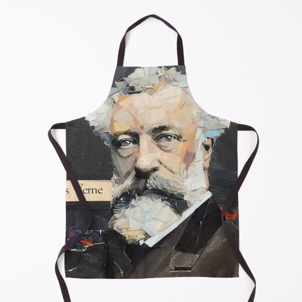 Item preview, Jules Verne – Literary Collage Portrait Art Print | Science Fiction Adventure Poster designed and sold by OzzFrequency.