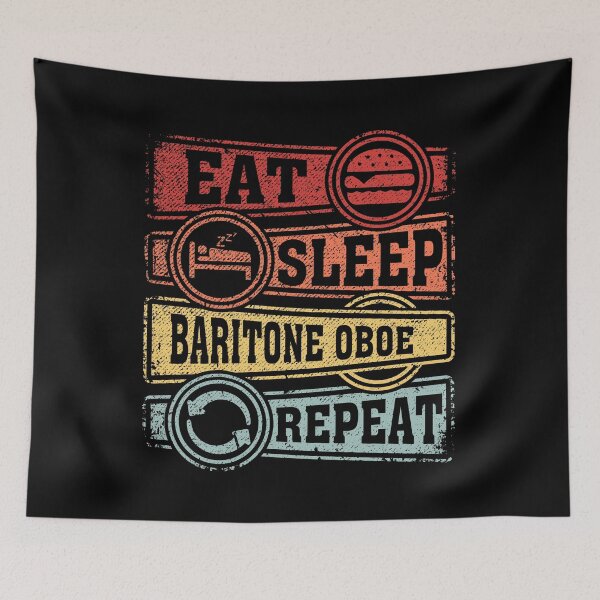 Item preview, Eat Sleep Baritone oboe Repeat designed and sold by GabbyKash.