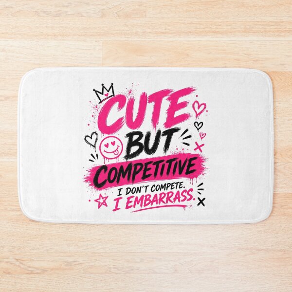 Item preview, Cute But Competitive Funny Gym Shirt designed and sold by StoryInCode.