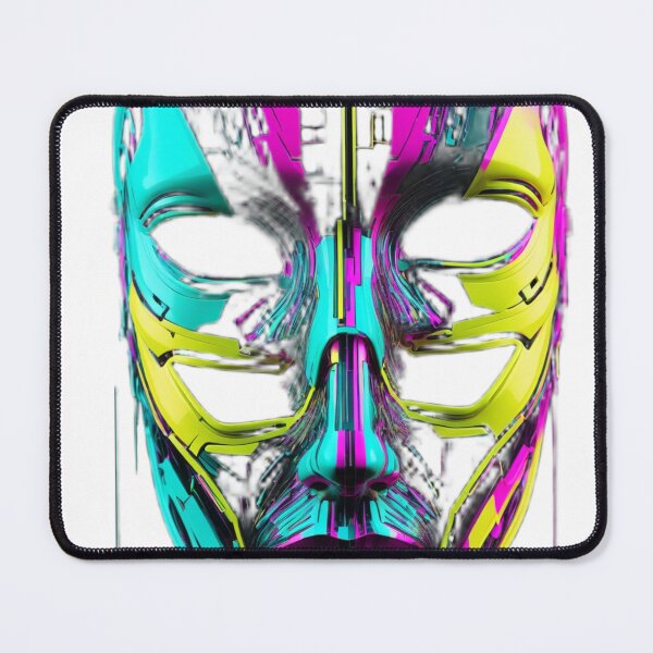 Item preview, V2 Neon Fragment Mask | Abstract Cyber Face Artwork designed and sold by Memora405.