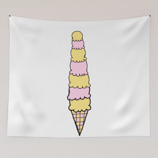 Item preview, Yellow And Pink ice Cream designed and sold by Rainbowland123.