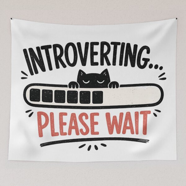 Item preview, Introverting Please Wait – Introvert Loading Bar Minimalist Design designed and sold by TommyArt94.