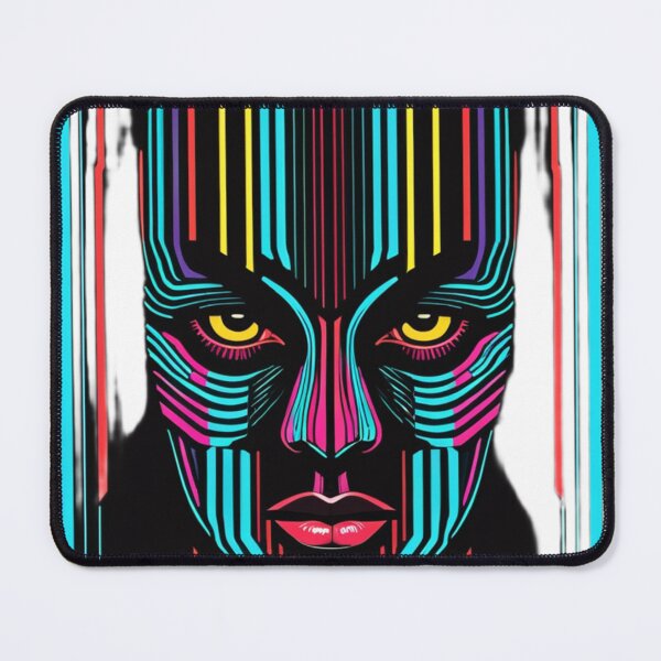 Item preview, V2 Neon Warrior Mask | Cyberpunk Glitch Face Design designed and sold by Memora405.