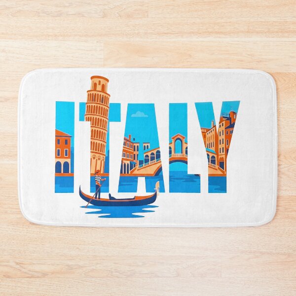 Item preview, Italy Travel Typography Venice Gondola Leaning Tower Art designed and sold by sky11PP.