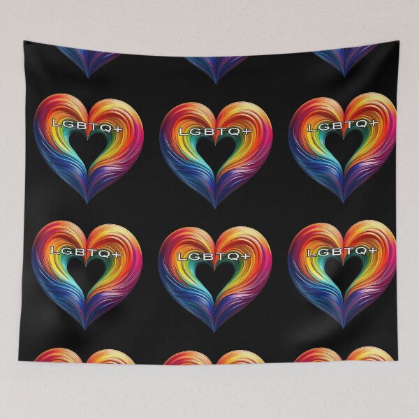 Item preview, RAINBOW HEART LGBTQ+ designed and sold by BIGPIX91011.