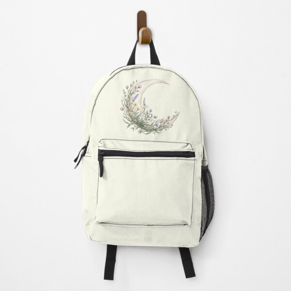 Item preview, Wild Moon Botanical - Pastel Crescent Moon & Flowers designed and sold by AIDreamsArt.