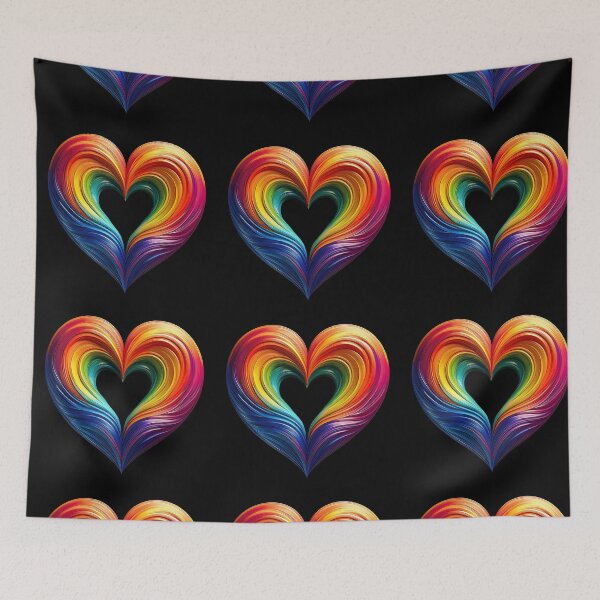 Item preview, RAINBOW HEART OF PRIDE designed and sold by BIGPIX91011.