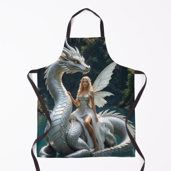 Item preview, Fairy Queen Riding White Dragon | Enchanted Fantasy Art designed and sold by DrakariArt.