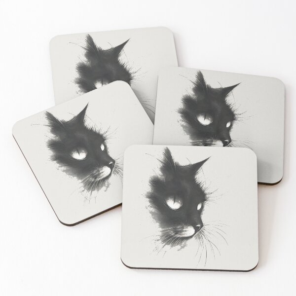 Item preview, Midnight Gaze Feline Charcoal Study designed and sold by RamyGallery.
