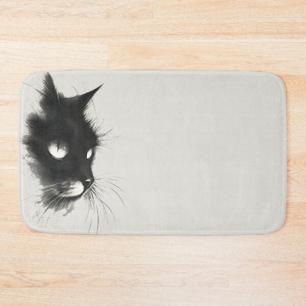 Item preview, Midnight Gaze Feline Charcoal Study designed and sold by RamyGallery.