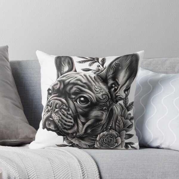 Item preview, French Bulldog puppy dog tattoo art designed and sold by MendaciousMina.