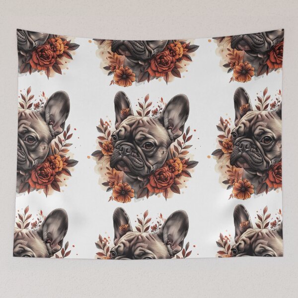 Item preview, French Bulldog puppy dog tattoo art designed and sold by MendaciousMina.