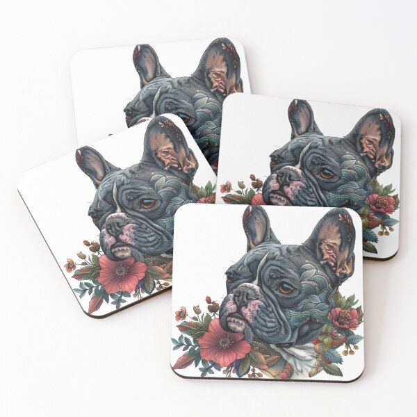 Item preview, French Bulldog puppy dog tattoo art designed and sold by MendaciousMina.