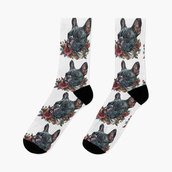 Item preview, French Bulldog puppy dog tattoo art designed and sold by MendaciousMina.