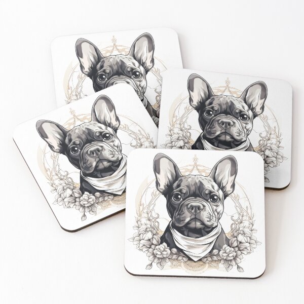 Item preview, French Bulldog puppy dog tattoo art designed and sold by MendaciousMina.