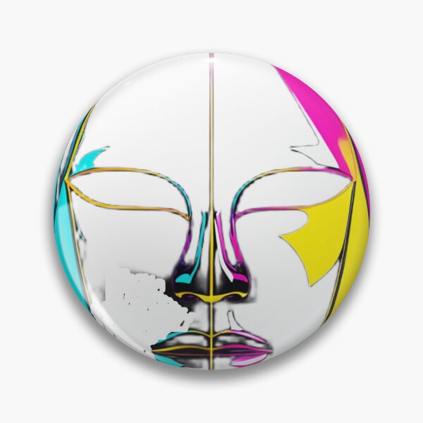 Item preview, Split Neon Mask | Abstract Dual Tone Face Design designed and sold by Memora405.