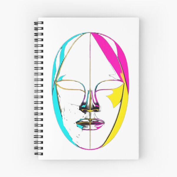 Item preview, Split Neon Mask | Abstract Dual Tone Face Design designed and sold by Memora405.