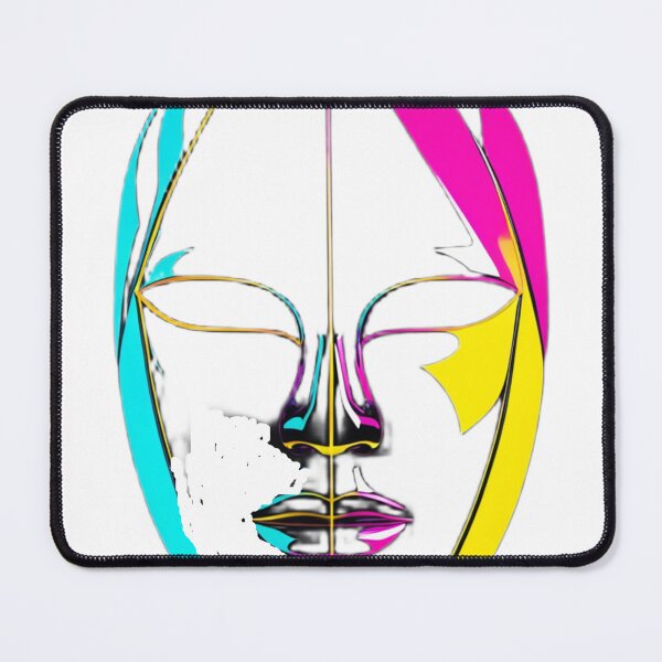 Item preview, Split Neon Mask | Abstract Dual Tone Face Design designed and sold by Memora405.
