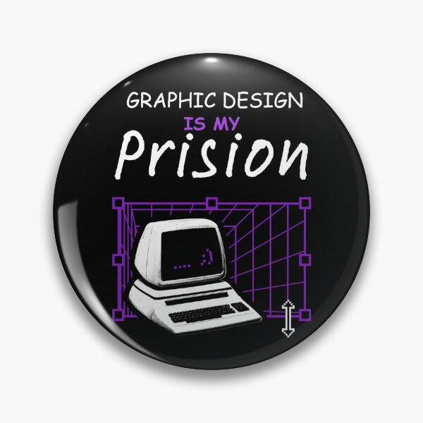 Item preview, Graphic Design Is My Prision - Ironic Meme Retro Computer designed and sold by AdriellyVic.