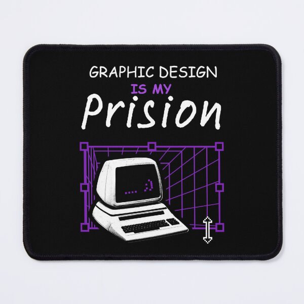 Item preview, Graphic Design Is My Prision - Ironic Meme Retro Computer designed and sold by AdriellyVic.